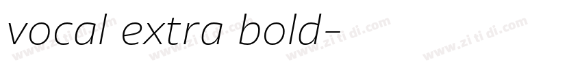 vocal extra bold字体转换